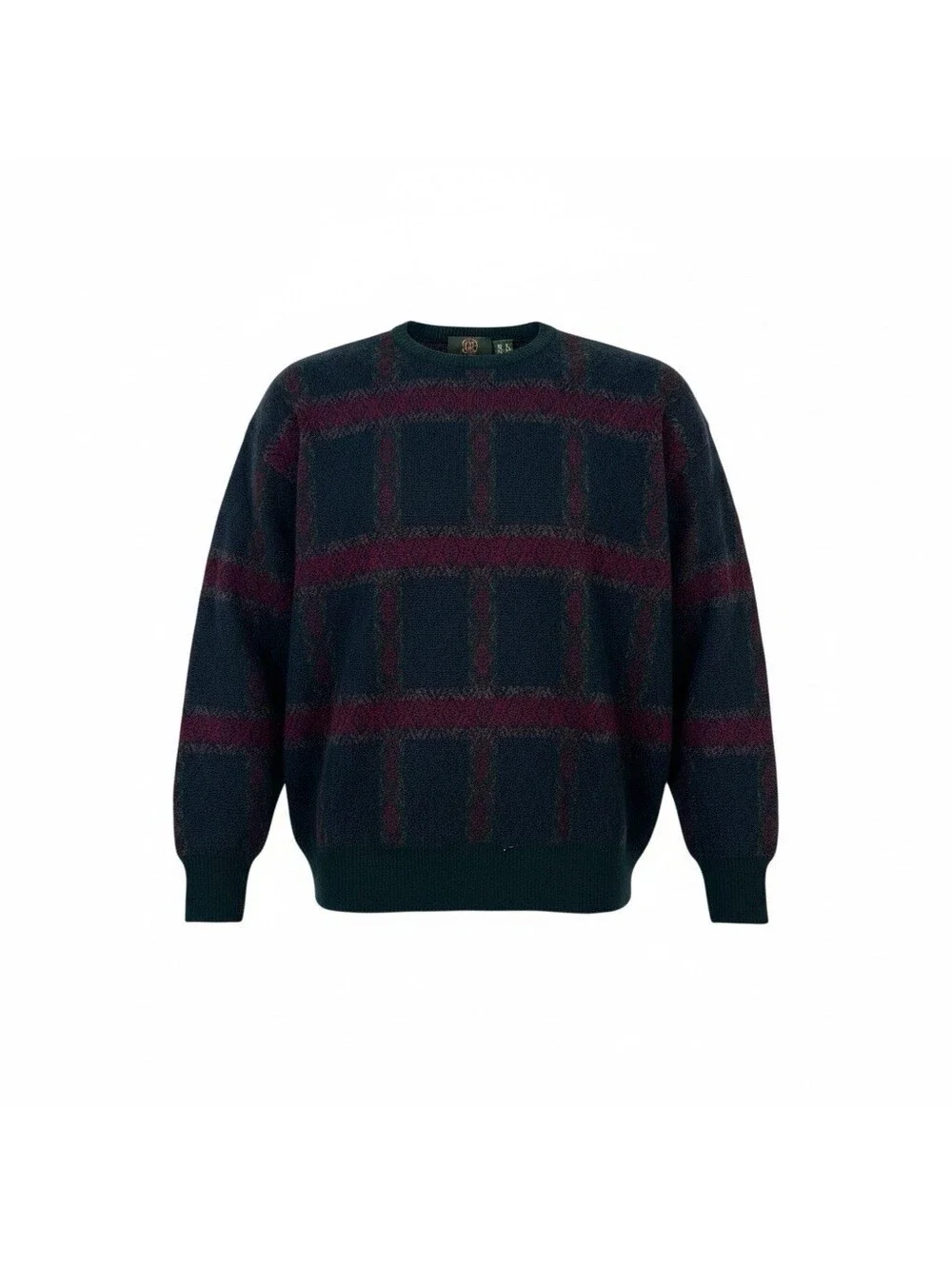 Club Room Merino Wool Sweater Men’s L Made in Italy Vintage Geometric Knit